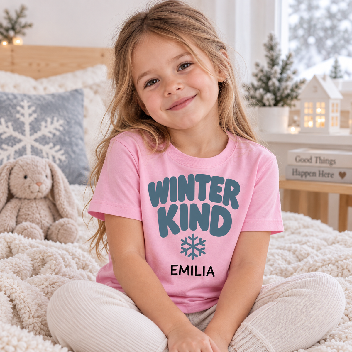 Winterkind Weihnachts-T-Shirt für Kinder – Produktansicht 10