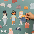 Magnetische Anziehpuppen Mädchen mit Kleidung