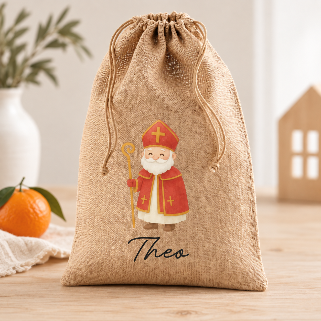 Sac de Saint-Nicolas personnalisé, motif : Motif 01