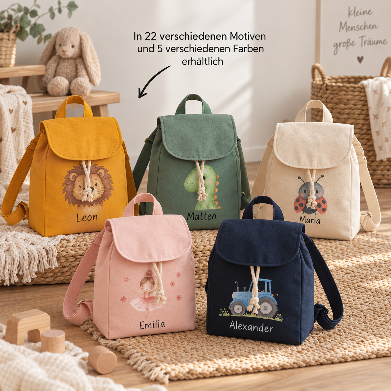 Kinderrucksack Bio Baumwolle