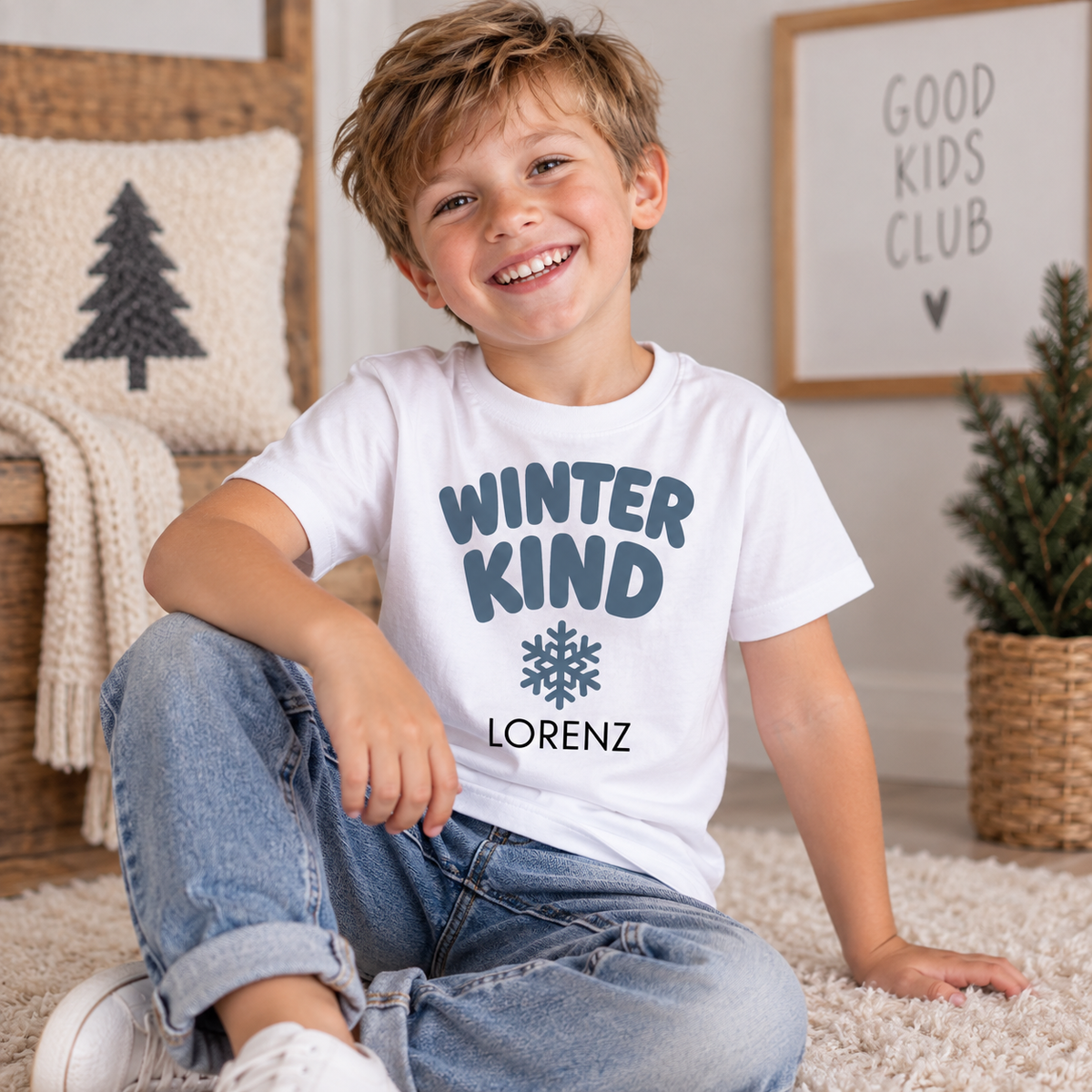 Winterkind Weihnachts-T-Shirt für Kinder – Produktansicht 3