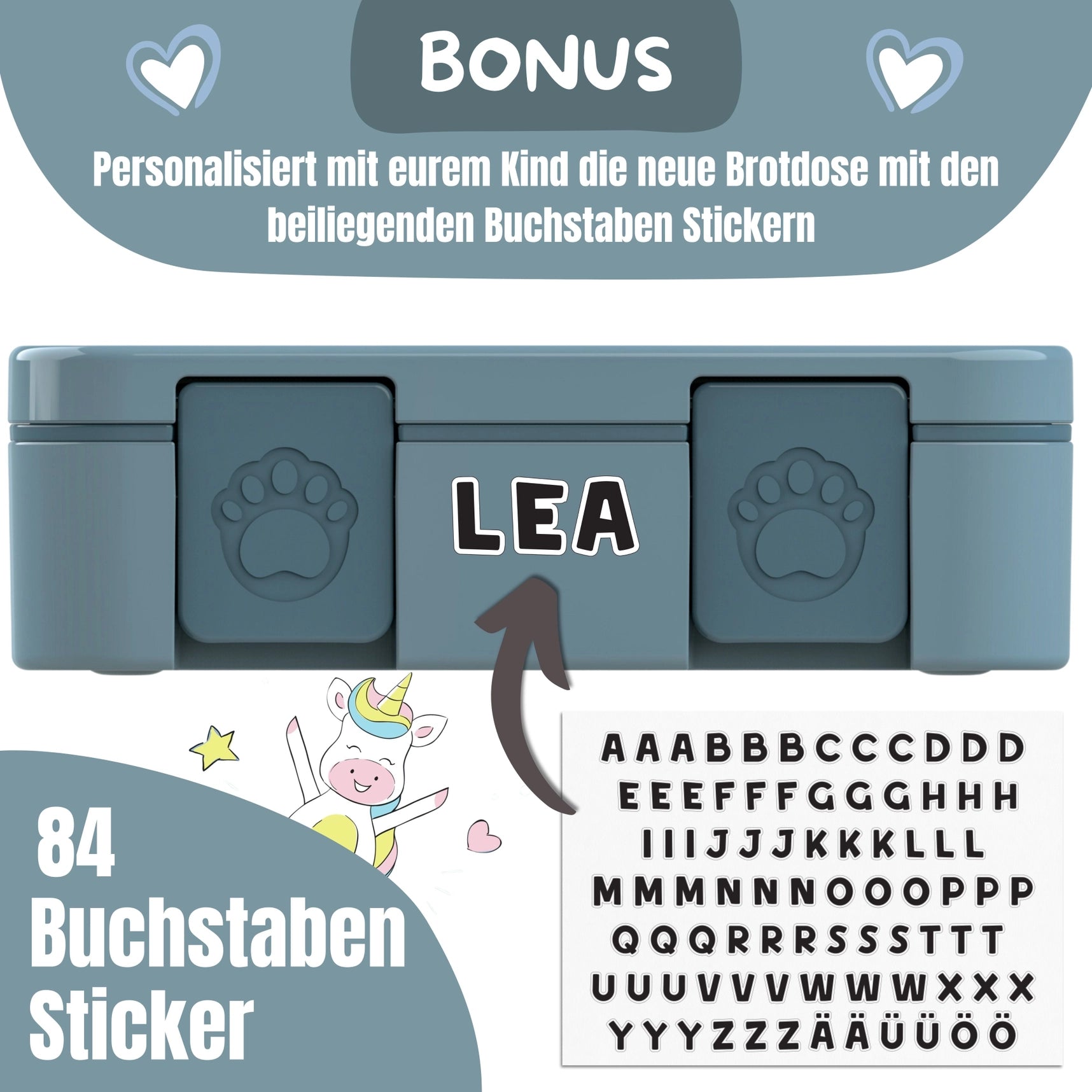 Brotdose "Sticker blau"