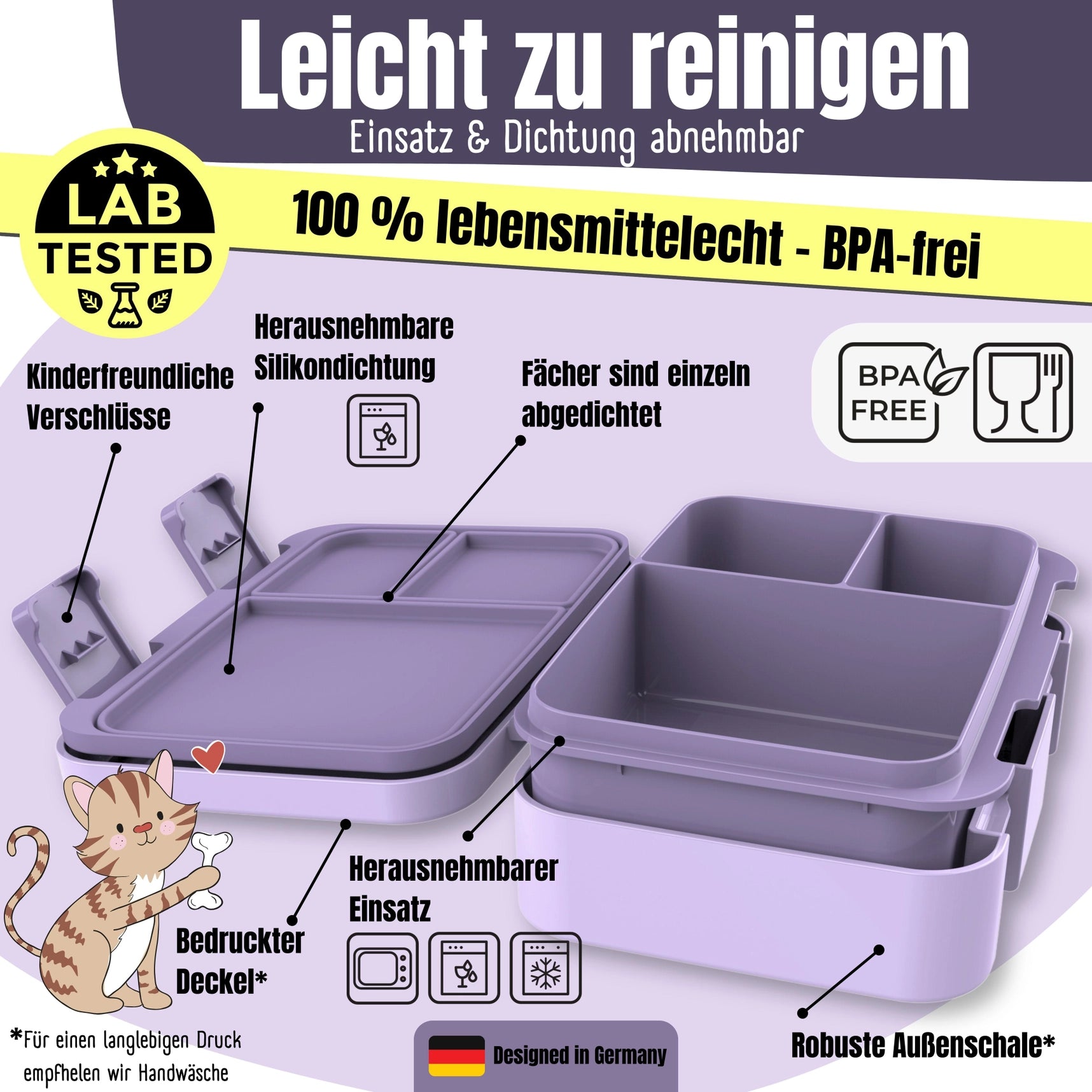 Brotdose "Einhorn lila"