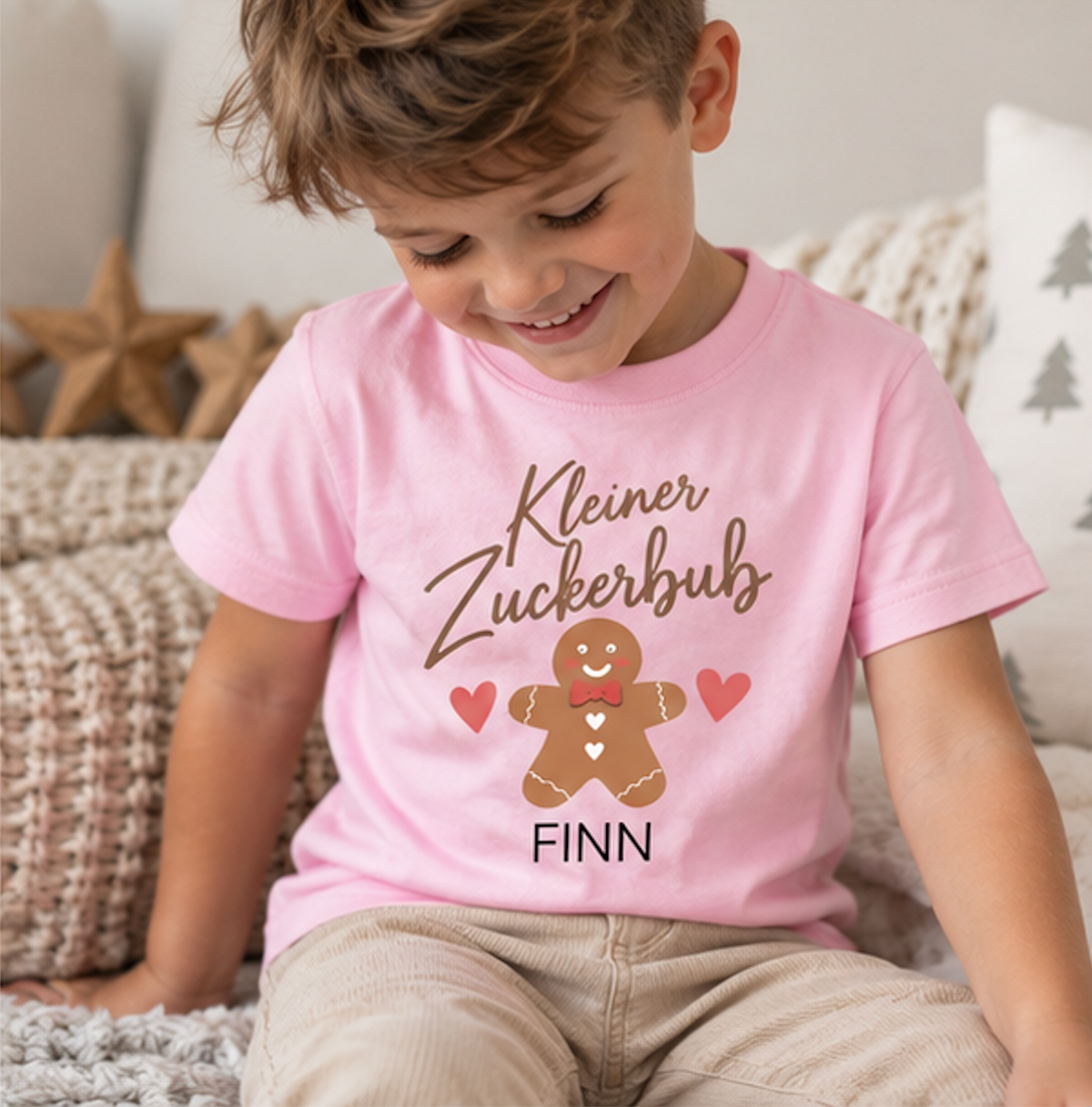 Kleiner Zuckerbub Weihnachts-T-Shirt für Kinder – Produktansicht 8