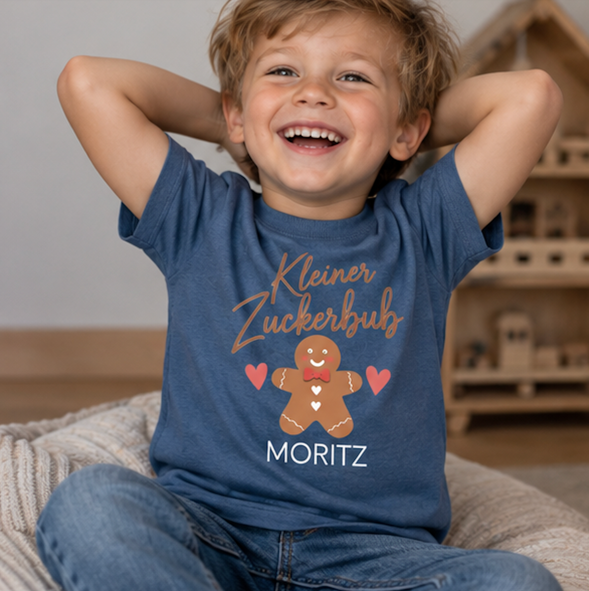 Kleiner Zuckerbub Weihnachts-T-Shirt für Kinder – Produktansicht 11
