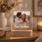 Romantische personalisierte Fotolampe mit Lieblingsfoto