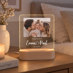 Erinnerungslicht für Paare aus Acrylglas und Holz