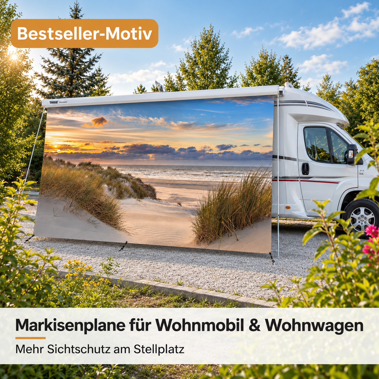 Markisenplane Motiv Dünen für Wohnmobil & Wohnwagen