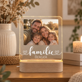 Personalisierte Fotolampe mit Familiennamen