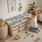 Autocollants routes de jeu pour IKEA Trofast beige – stickers pour table de jeu de chambre d’enfant