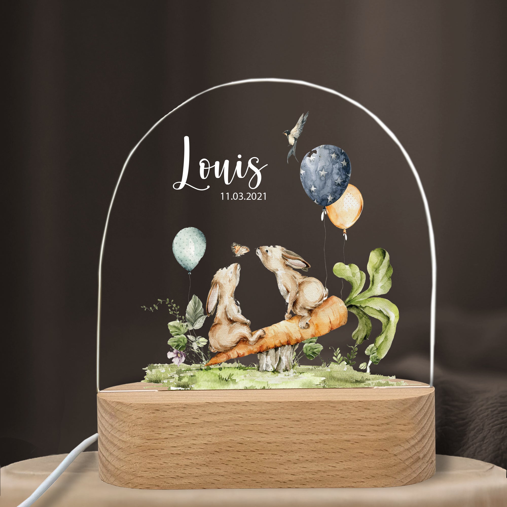 Nachtlicht "Hase Möhre"