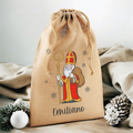 Nikolaussack personalisiert, Motiv: Nikolaus mit Stab