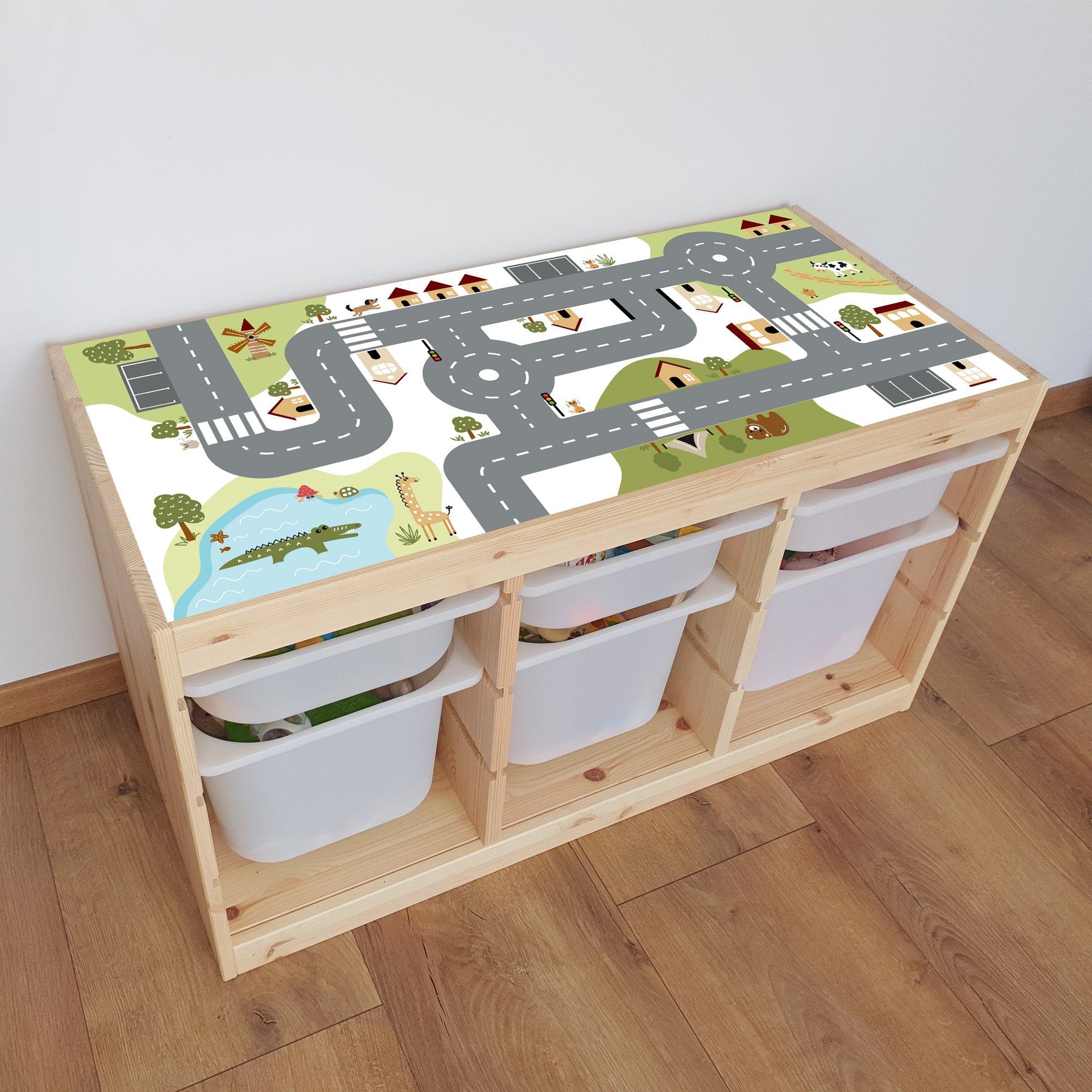 Spielstraßen Aufkleber IKEA Trofast "Blau"