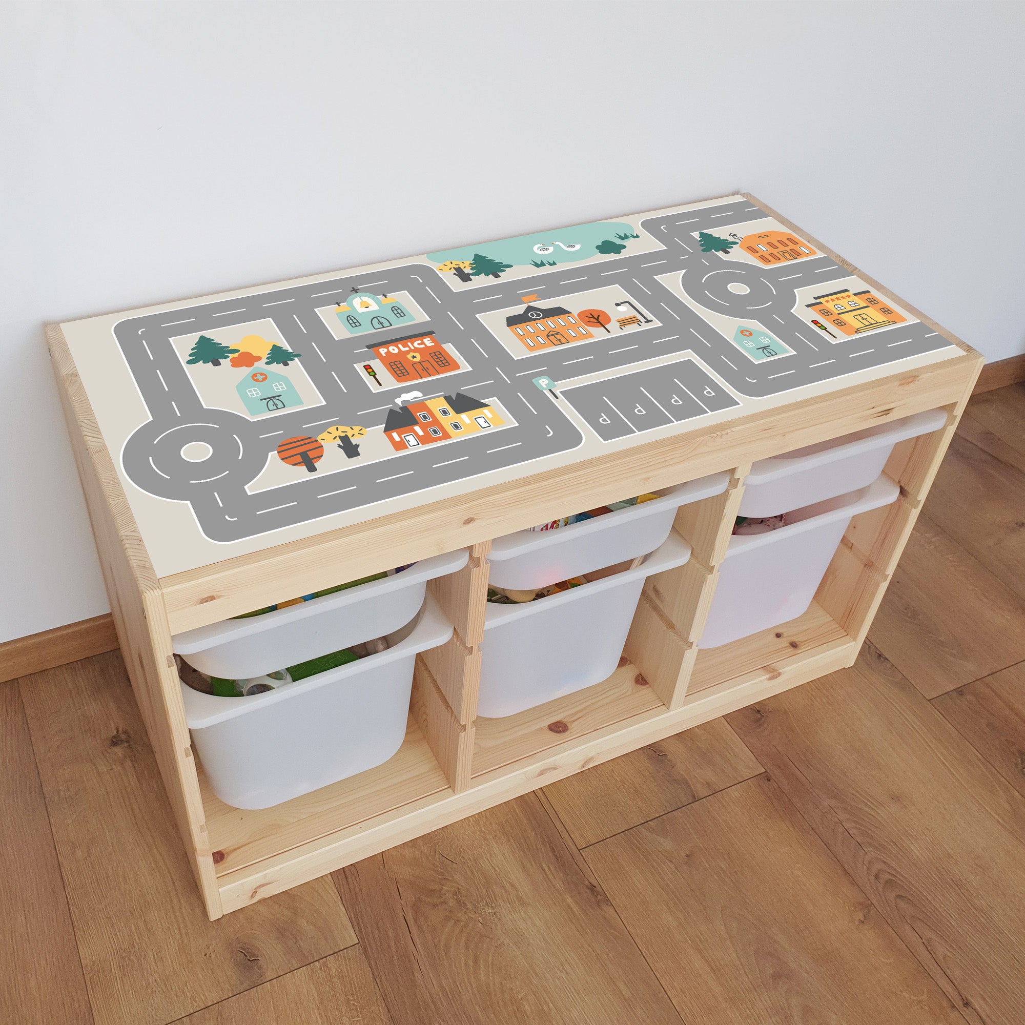 Spielstraßen Aufkleber IKEA Trofast "Bunt"