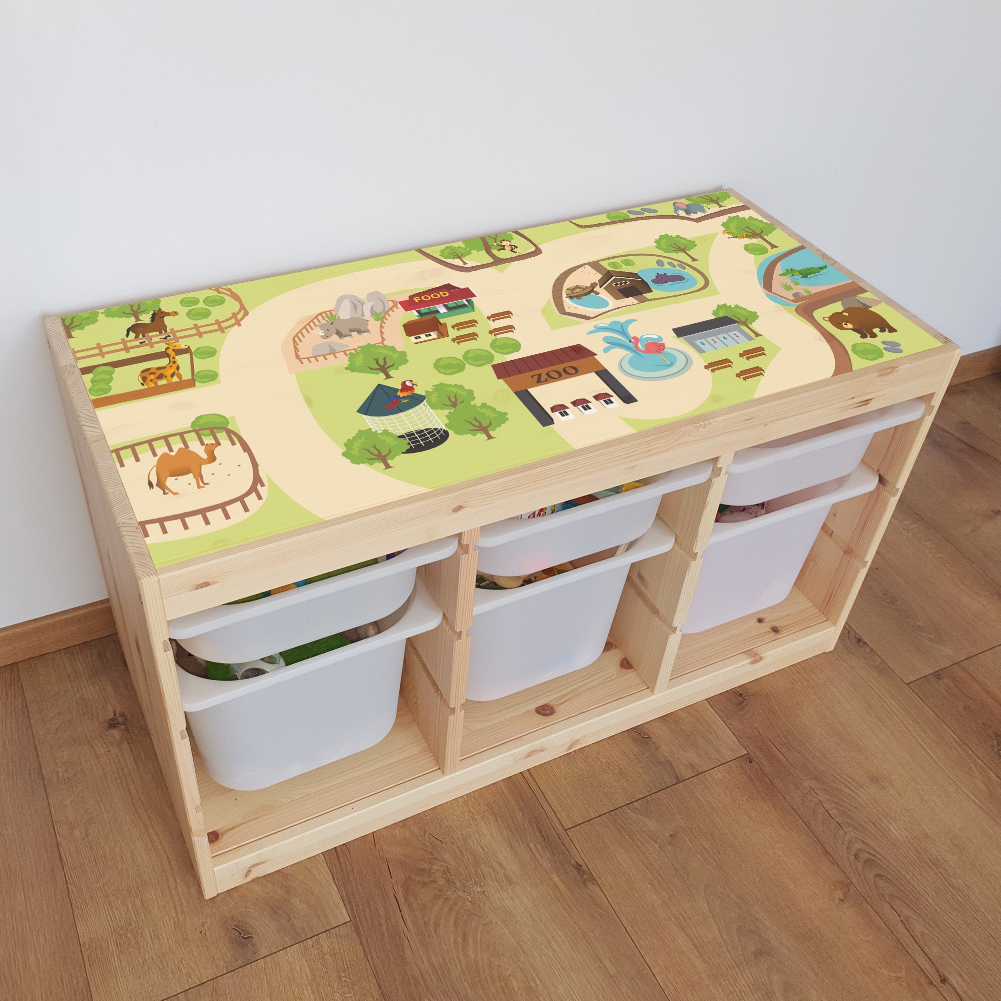 Spielstraßen Aufkleber IKEA Trofast "Zoo"