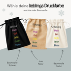 Nikolaussack personalisiert, Motiv: Nikolaus mit Stab