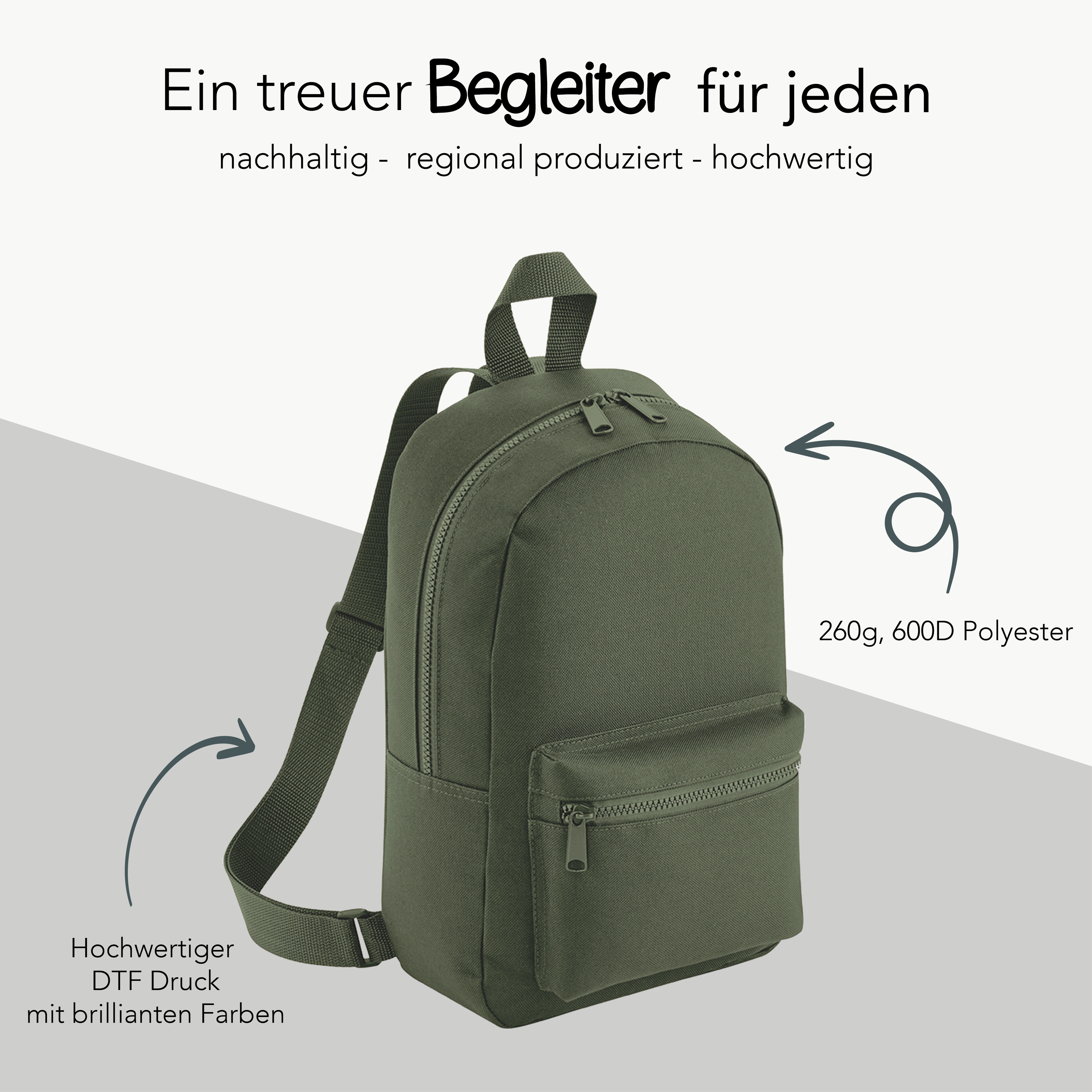 Kinderucksack "Polyester" personalisiert