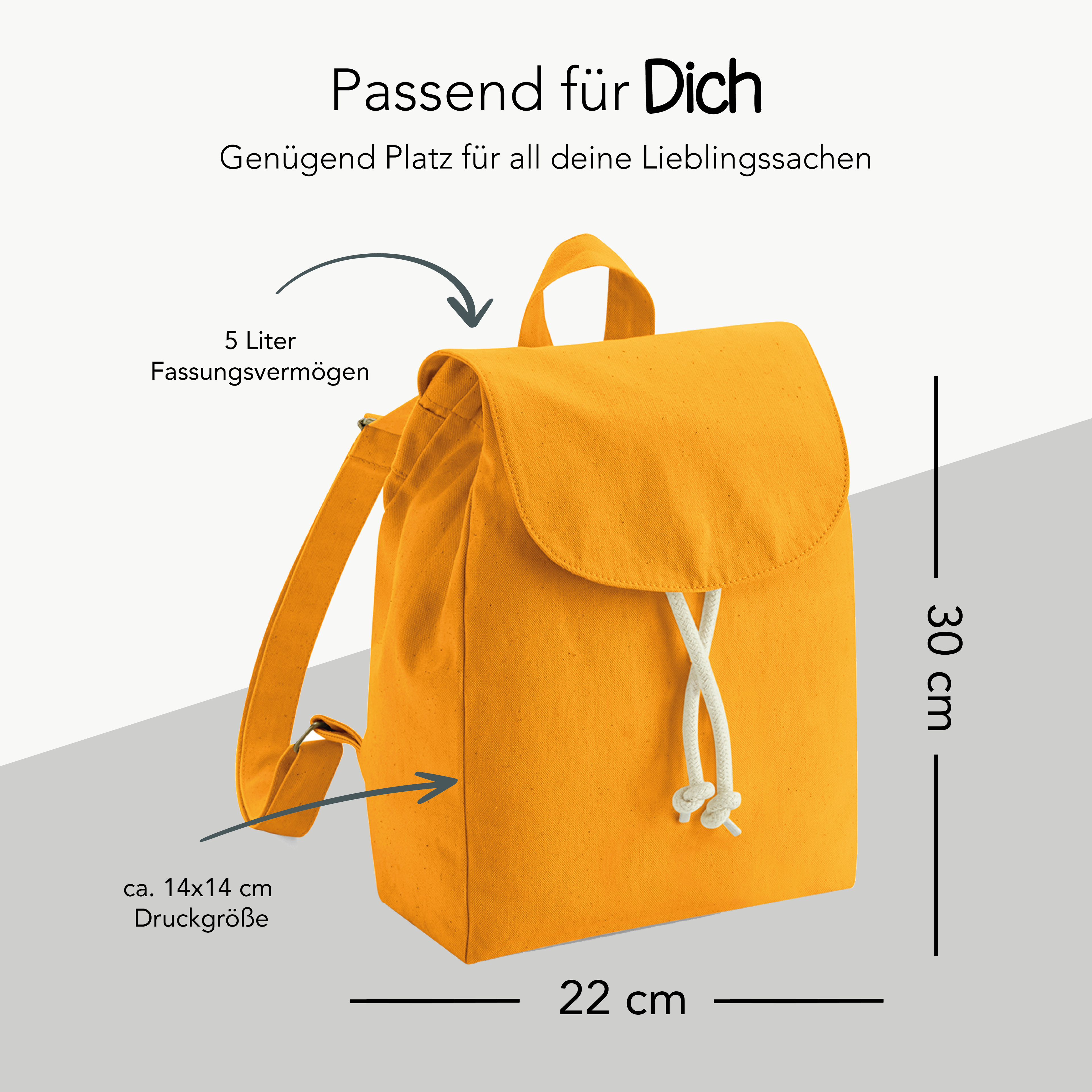 Kinderucksack "Bio Baumwolle" personalisiert