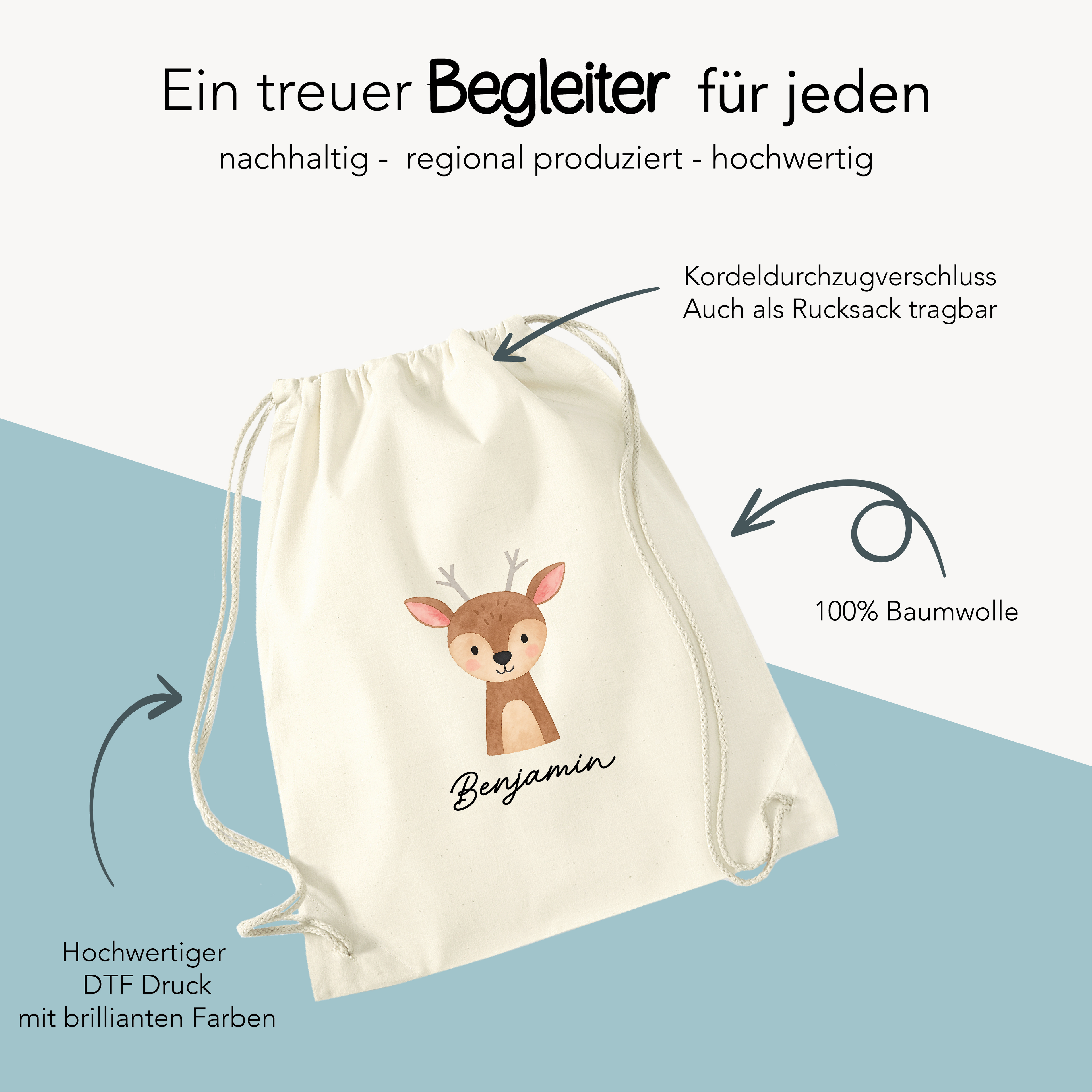 Turnbeutel "Tiere"