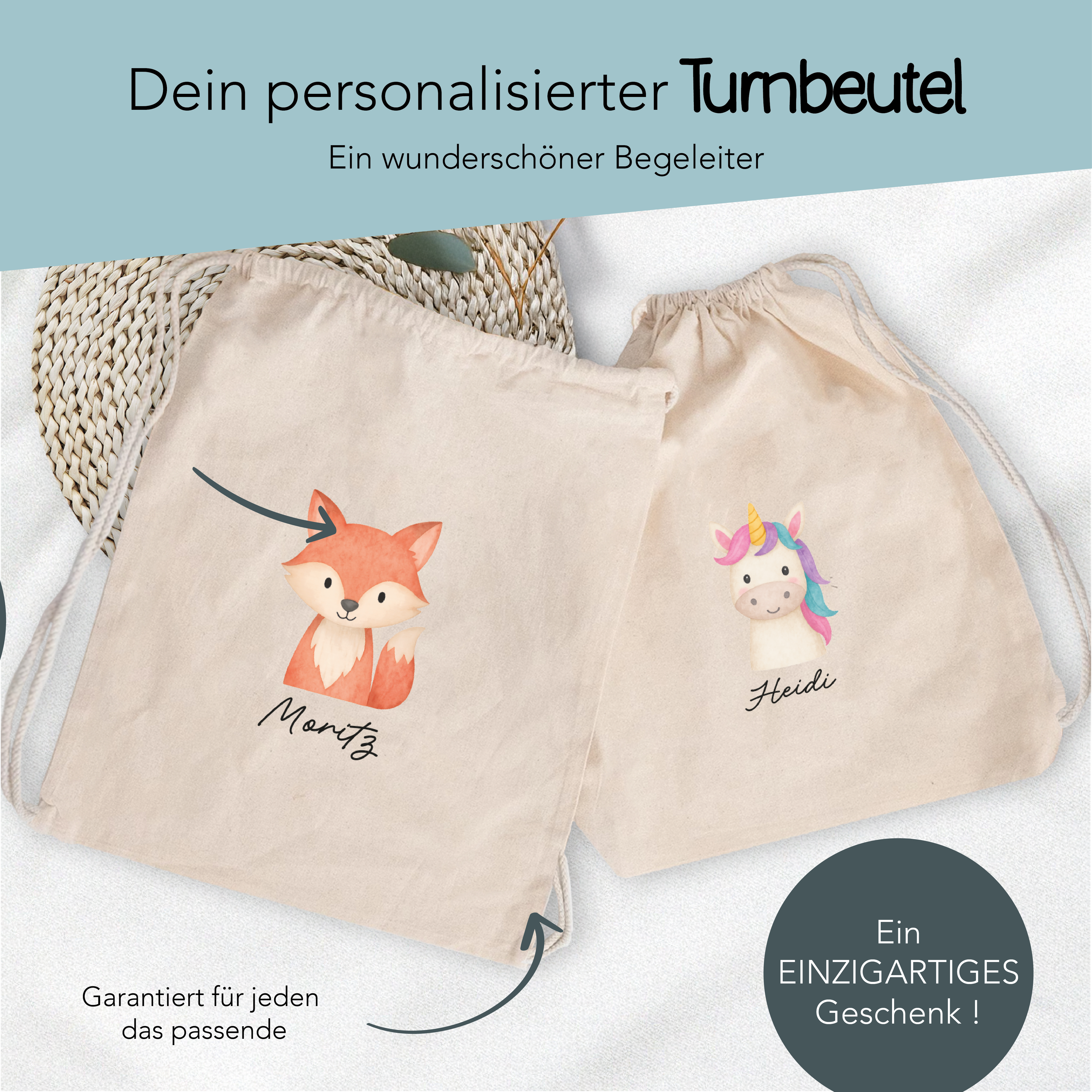 Turnbeutel "Tiere"