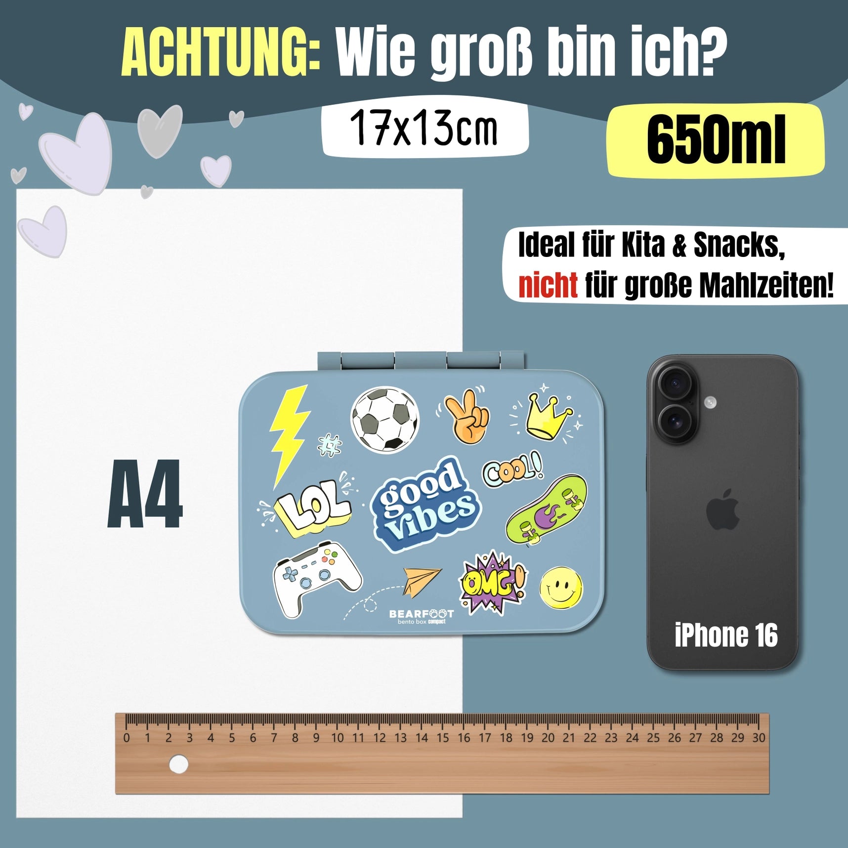 Brotdose "Sticker blau"