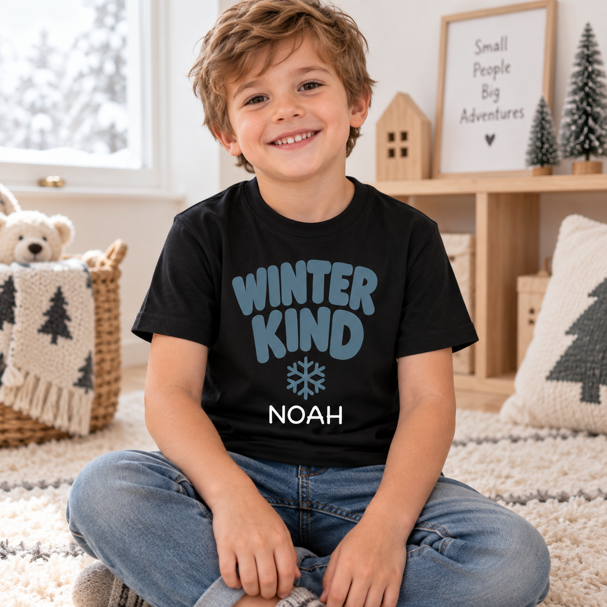 Winterkind Weihnachts-T-Shirt für Kinder – Produktansicht 4