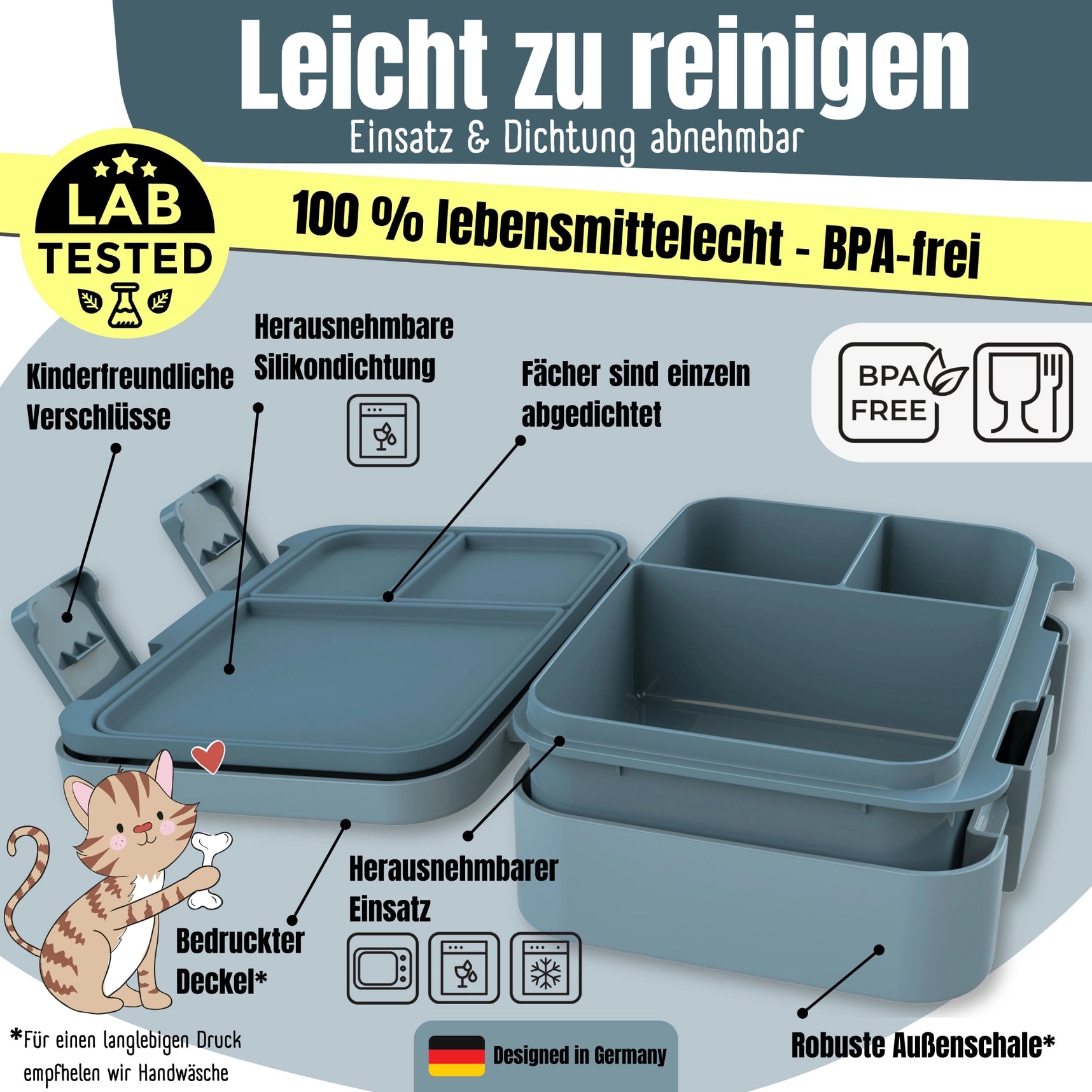 Brotdose "Sticker blau"