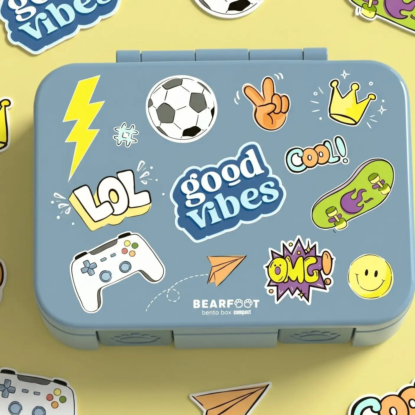 Brotdose "Sticker blau"