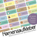 Namensaufkleber "Tiere"