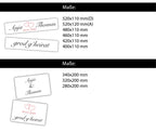 Hochzeitskennzeichen „Grod g'heirat“, personalisiert für Hochzeitsauto