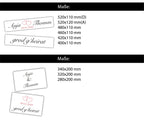 Hochzeitskennzeichen „Frisch verheiratet“, personalisiert für Hochzeitsauto