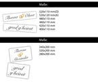 Hochzeitskennzeichen „Grod g'heirat“, personalisiert für Hochzeitsauto