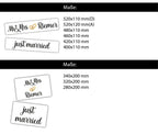 Hochzeitskennzeichen „Just Married“, personalisiert für Hochzeitsauto