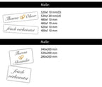 Hochzeitskennzeichen „Frisch verheiratet“, personalisiert für Hochzeitsauto