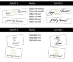 Hochzeitskennzeichen „Grod g'heirat“ – Herz Gold, personalisiert für Hochzeitsauto