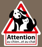 Warnschild für Tiere an Einfahrt, Hof und Grundstück