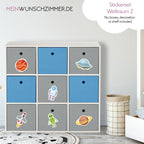 Boxenaufkleber Weltraum – 6er Set – Produktansicht 3