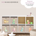 Boxenaufkleber Dinos Aquarell – 6er Set für Kallax- und Aufbewahrungsboxen