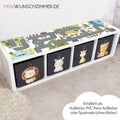 Spielstraßen Aufkleber IKEA Kallax 4er Blau – Kinderzimmer Spieltisch Sticker