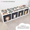 Spielstraßen Aufkleber IKEA Kallax 4er Rosa – Kinderzimmer Spieltisch Sticker