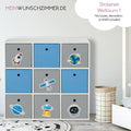 Boxenaufkleber Weltraum – 6er Set für Kallax- und Aufbewahrungsboxen