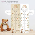 Geschwister Messlatte Wald Kinder 70-140cm, Zwillinge, Messlatte Holz, Baby, Taufgeschenk, Personalisiert, Kinderzimmer, Geburt