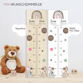 Geschwister Messlatte Maus-Katze Kinder 70-140cm, Zwillinge, Messlatte Holz, Baby, Taufgeschenk, Personalisiert, Kinderzimmer, Geburt