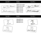 Hochzeitskennzeichen „Frisch verheiratet“ – Herz Schwarz, personalisiert für Hochzeitsauto