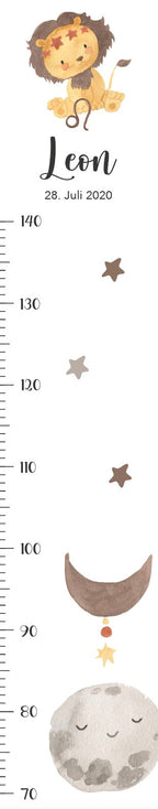 Messlatte Sternzeichen Kinder 70-140cm, Messlatte Holz, Messlatte, Baby, Taufgeschenk, Messlatte personalisiert, Kinderzimmer Deko, Geburt