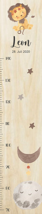 Messlatte Sternzeichen Kinder 70-140cm, Messlatte Holz, Messlatte, Baby, Taufgeschenk, Messlatte personalisiert, Kinderzimmer Deko, Geburt