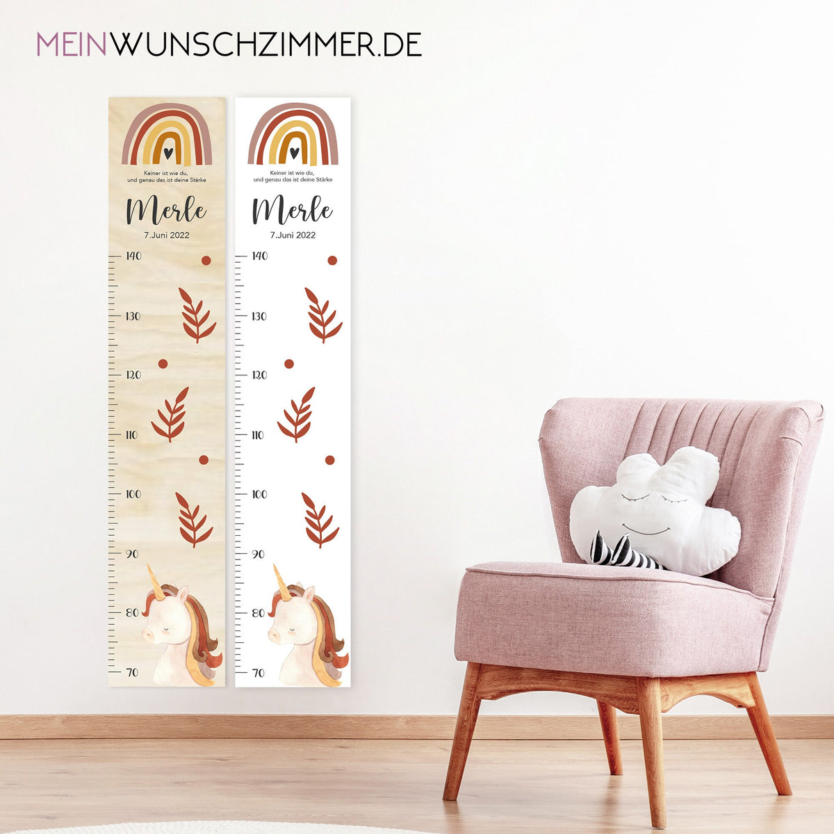 Messlatte Einhorn Kinder 70-140cm, Messlatte Kinder Holz, Messlatte, Baby, Taufgeschenk, Messlatte personalisiert, Kinderzimmer, Geburt