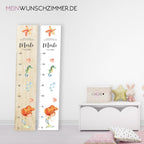 Messlatte Meerjungfrau Kinder 70-140cm, Messlatte Kinder Holz, Messlatte, Baby, Taufgeschenk, Messlatte personalisiert, Kinderzimmer, Geburt