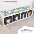 Spielstraßen Aufkleber IKEA Kallax 4er Beige – Kinderzimmer Spieltisch Sticker