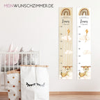 Messlatte Wolke Reh Kinder 70-140cm, Messlatte Kinder Holz, Messlatte, Baby, Taufgeschenk, Messlatte personalisiert Kinderzimmer Deko Geburt